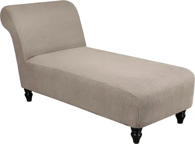 Image de Jacquard Armless Housse pour chaise longue, housse extensible pour chaise longue, housse pour meubles d'animaux domestiques, lavable en machine Recliner Sofa Slipcover,Kaki