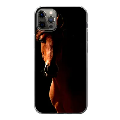 Produktbild von MuchoWow® Handyhülle Schutzhülle Hülle für iPhone 12 Pro Max Pferd - Licht - Porträt Silikon Softcase Handy Hülle - Hartschale