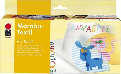 Obrázok produktu pre Marabu 171600087 Farba na textílie 6 x 15,0 ml