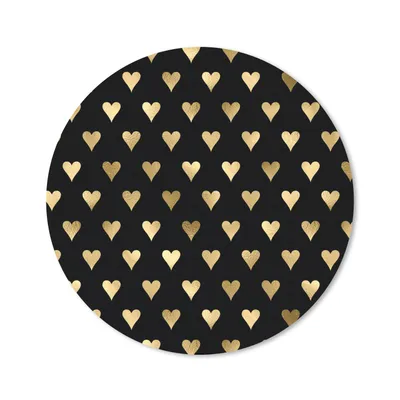 Produktbild von MuchoWow® Mauspad Mousepad Muster - Herz - Gold 40x40 cm - Mousepads - Maus Mat - Pad - Mausunterlage - Schreibtisch Accessoires