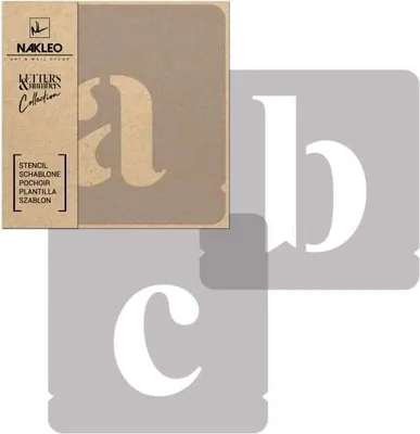 Produktbild von Alphabet Malschablonen Set 42 Stück, 5 cm Buchstaben & Zahlen Times Roman Klein Schriftart, Wiederverwendbare Kunststoff Stencil, DIY
