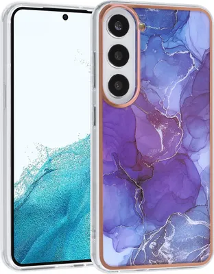 Produktbild von UNIQ Accessory Galaxy S23 TPU Backcover - Marble Purple