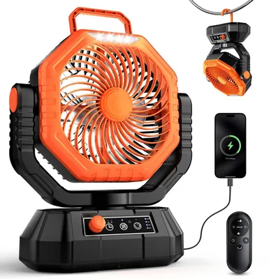 Obrázek produktu pro Campingový ventilátor s LED lampou a dálkovým ovládáním