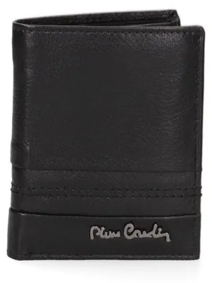 Produktbild von Pierre Cardin Herren Geldbörse, echtes Leder, schwarz, kompakt, 8x10 cm