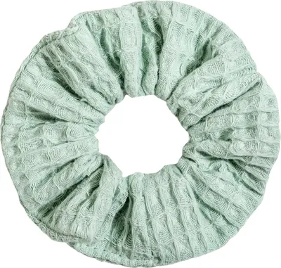 Produktbild von Haar Scrunchies aus Baumwoll Waffelstoff - Sage