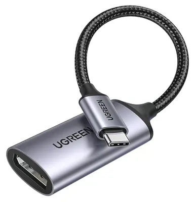 Immagine prodotto di Adattatore UGREEN da USB-C a DisplayPort 8K a 60 Hz, 10 cm - Grigio/Nero