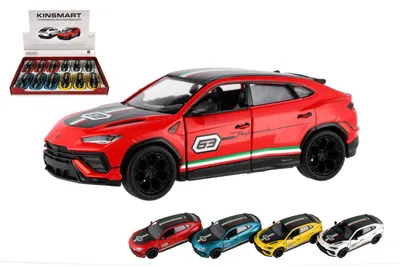 Produktbild von Auto Kinsmart Lamborghini Urus Performante 1:40 Metall/Kunststoff 13 cm 4 Farben zum Aufziehen 12 Stück im Karton
