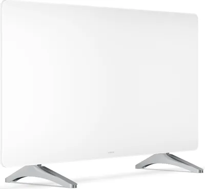 Produktbild von Klarstein Infrarotheizung 720W – Wandmontage & Standgerät, Thermostat, App-Steuerung, Glas-Design, IP43, Überhitzungsschutz, für Bad & Wohnzimmer, elektrische Wandheizung, Weiß