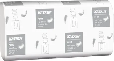 Zdjęcie produktu dla KATRIN® 61563 Ręcznik składany Plus - składany w harmonijkę, biały, 2250 arkuszy