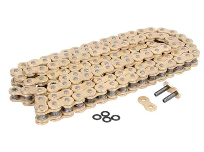 Produktbild von Did 525Zvmx2G&G-124 Gold/Gold Kette (124 Glieder) X-Ring (525Zvmx2Gg124) (Offen + Verschluss)