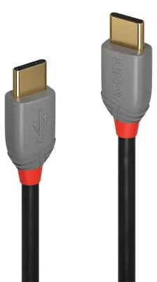 Produktbild von Lindy 36870 USB Kabel USB 2.0 0,5 m USB C 0,48 Gbit/s Schwarz, Grau