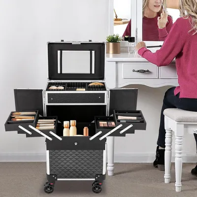 Produktbild von Kosmetikkoffer - Kosmetiktrolley - Kosmetikorganizer - Kosmetikkoffer - Schminkkoffer