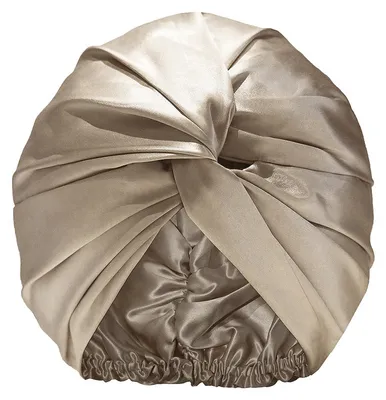 Produktbild von Damenhut aus Kunstseide, einfarbig, mit gedrehtem Knotenmuster, Turban-Mütze, Schlafmütze, Hausmütze
