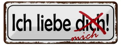 Produktbild von Blechschild Spruch 27x10cm ich liebe dich mich Dekoration