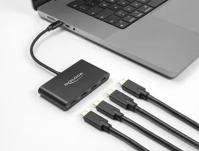 Productafbeelding van Delock USB 3.2 Gen 2 USB Type-C hub met 4 x USB Type-C poorten - 10 Gbps