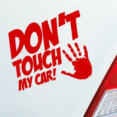 Produktbild von Auto Aufkleber Dont touch my car JDM 10x10 cm Rot Sticker Heckscheibenaufkleber