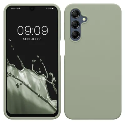 Produktbild von kwmobile Handyhülle für Samsung Galaxy A16 5G Hülle - Case Silikon - Kabelloses Laden - Schutzhülle Cover in Graugrün