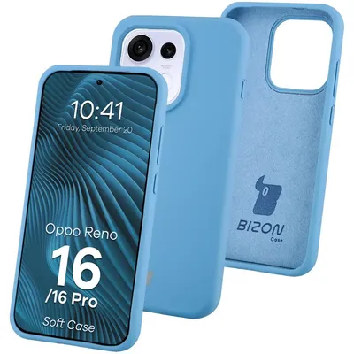 Produktbild von Silikon Handyhülle für Oppo Reno16 / Reno16 Pro 5G, Bizon Soft Case, Blau