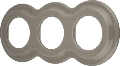 Produktbild von Porzellan Retro Curve Rahmen 3-fach I PR1 graubeige