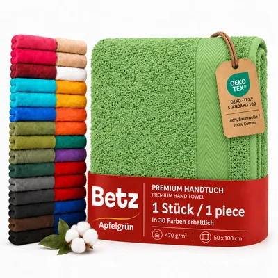 Produktbild von Betz Handtuch PREMIUM 100% Baumwolle 50x100 cm Gesicht- Hände- Körper- Handtuch Farbe - apfelgrün