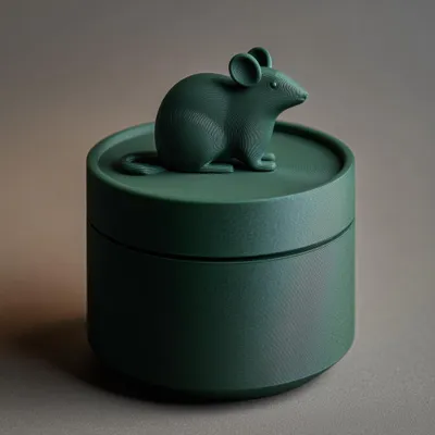 Productafbeelding van Decords 3D-geprinte urn voor huisdieren met muismotief – Afmetingen: 28 cm