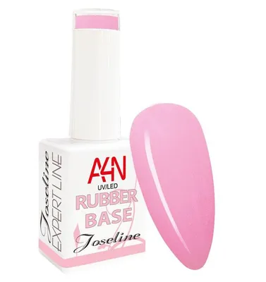Produktbild von A4N Rubber Base Joseline 10ml Light Pink, UV Base Gel für die Naturnagelverstärkung Aufbau oder auch Reparatur, in der Pinselflasche