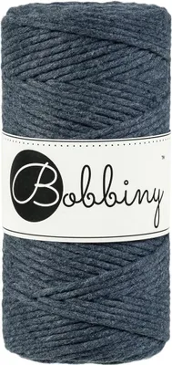 Image de Bobbiny Macrame Cord 3 mm 100 m Charcoal Šňůra