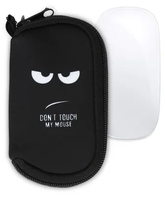 Produktbild von kwmobile Hülle für Apple Magic Mouse 1 / 2 Hülle - Mouse Case - Neopren Tasche - Schutzhülle für PC Maus - Transporttasche Zubehör - Weiß Schwarz