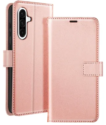 Immagine prodotto di Mayaxess, custodia a portafoglio con cinturino e supporto per Samsung Galaxy A37, rosa champagne