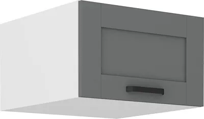 Produktbild von Oberer Tiefschrank mit Flügeltüren LAILI – Breite 60 cm, grau / weiß