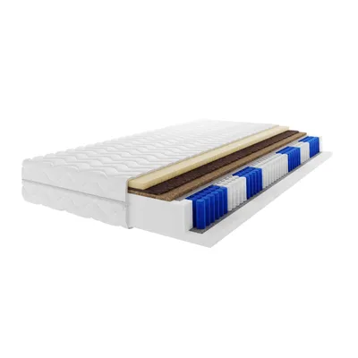 Zdjęcie produktu dla Materac dwustronny multipocketowy Cilantro 160x200 piankowy z matą kokosową i końskim włosiem hipoalergiczny z 7 strefami komfortu H3/H4 grubość 22