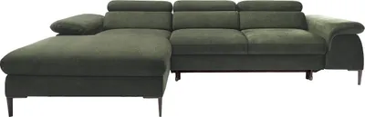 Produktbild von Linksseitiges Ecksofa aus grünem Velours - SEPINA by Pascal Morabito