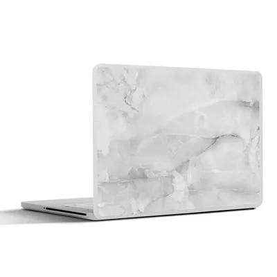 Produktbild von MuchoWow® Laptop Aufkleber Sticker Cover Marmor - Stein - Weiß - Grau - Marmoroptik 32.5x23.5 cm - Sticker für Laptop - Selbstklebend