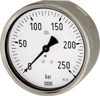 Produktbild von Riegler Manometer, Robustausf., G 1/2 hinten exzentr., 0 - 1,0 bar, Ø 100