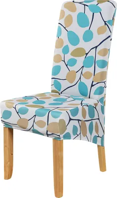 Produktbild von Stretch Blätter Druck Stuhlhusse Universelle Stuhlbezug Husse für Home Hochzeit Bankett