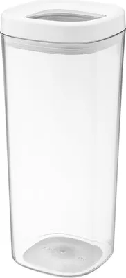 Obrázek produktu pro AMOS 1800 ml průhledná čtvercová nádoba na potraviny s bílým víkem