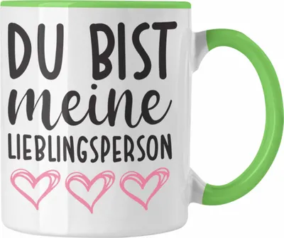Produktbild von Trendation - Lieblingsmensch Lieblingsperson Tasse Geschenk Beste Freundin Freund Tasse mit Spruch (Grün)
