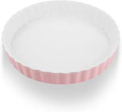 Produktbild von Keramische Quichevorm Ø25cm rosa 4cm tief