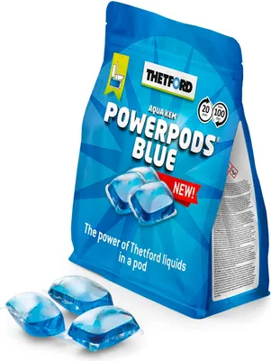 Produktbild von Thetford Aqua Kem PowerPods Blau, Sanitärzusatz für Campingtoiletten Chemie