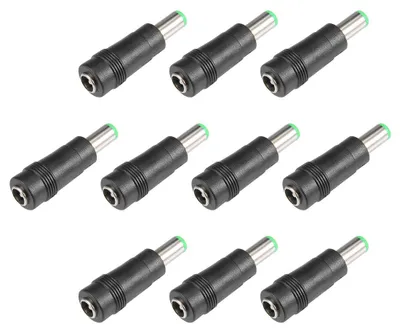 2er-Pack DC-Stecker 5,5x2,5 mm Lötadapter, schwarz