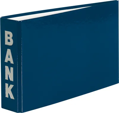 Produktbild von Bankordner 140x250mm Ordner für Kontoauszüge blau