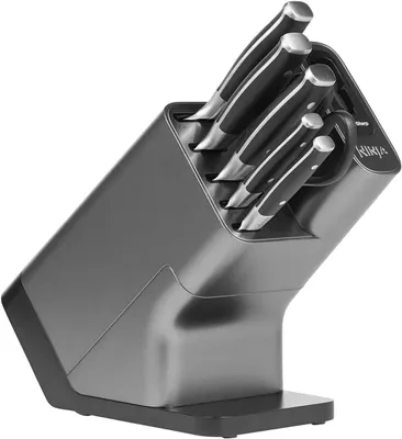Produktbild von NINJA Messer-Set StaySharp Messerblock mit integriertem Schärfer, 5 Messer + 1 Schere (Scharf, Set, hochwertig, Küchenmesserset, 7-tlg., Kochmesser)