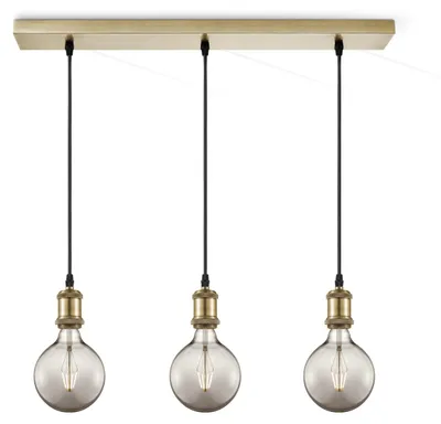 Produktbild von Home Sweet Home Hängeleuchte Vintage - 3 LED Birne G95 - dimmbar E27 Rauch