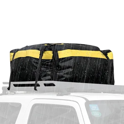 Produktbild von ROCKBROS 300L Auto Dachtasche Wasserdicht Autogepäcktasche Dachkoffer Schwarz gelb