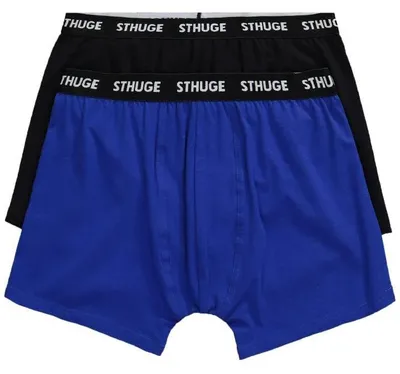 Immagine prodotto di STHUGE, taglie forti, pantaloni da uomo a metà coscia, confezione da 2, tinta unita
