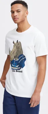 Produktbild von Blend He BHTee Herren T-Shirt Kurzarm Shirt mit Print Rundhals 100% Baumwolle