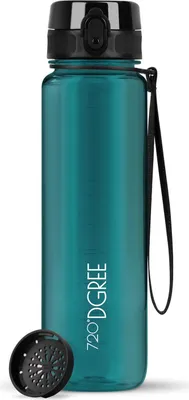 Produktbild von uberBottle crystalClear Trinkflasche mit Sieb 1000ml / Smaragd Green/ 720DGREE