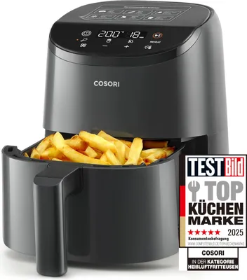 Produktbild von COSORI Heißluftfritteuse 2L Mini-Airfryer kompakt energiesparend Helles