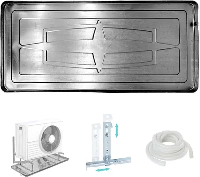 Productafbeelding van Airco Afvoerbak - Lekbak Airco - Water Opvangen - Roestvrij Staal - 93x44cm - Zilver