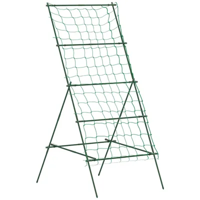 Produktbild von Rankgitter aus Stahl zum Stecken rostfrei Rankhilfe in A-Form für Kletterpflanzen 101x133x227 cm Grün